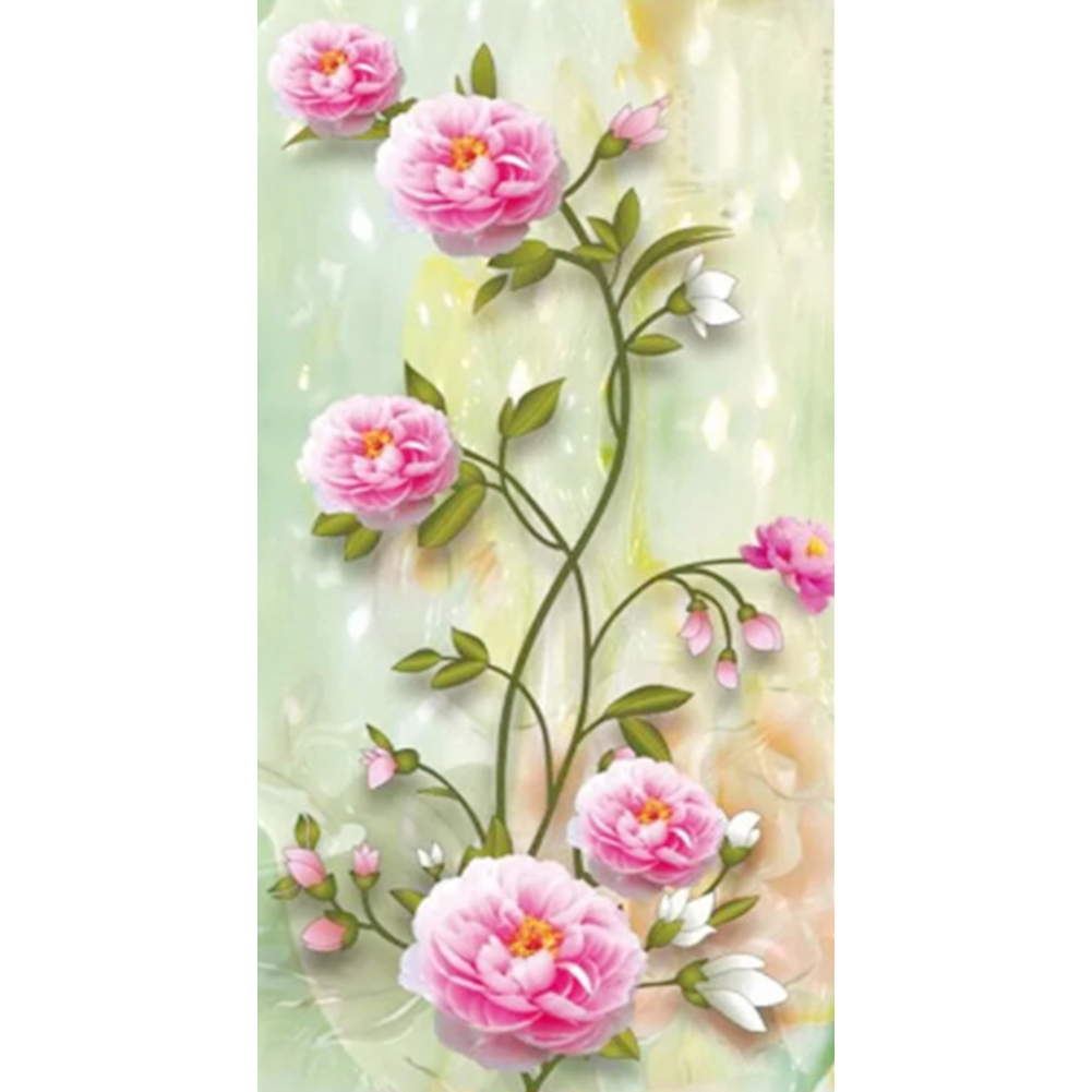 

45*85CM - Round Drill Diamond Painting - Flower, 501 Original