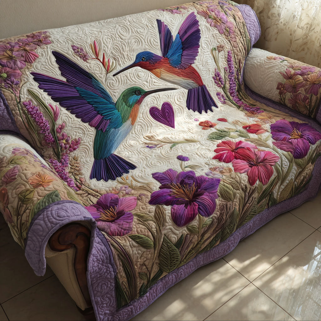 Petal Dancers Quilted Sofa Cover NCU0PT10766 everthome