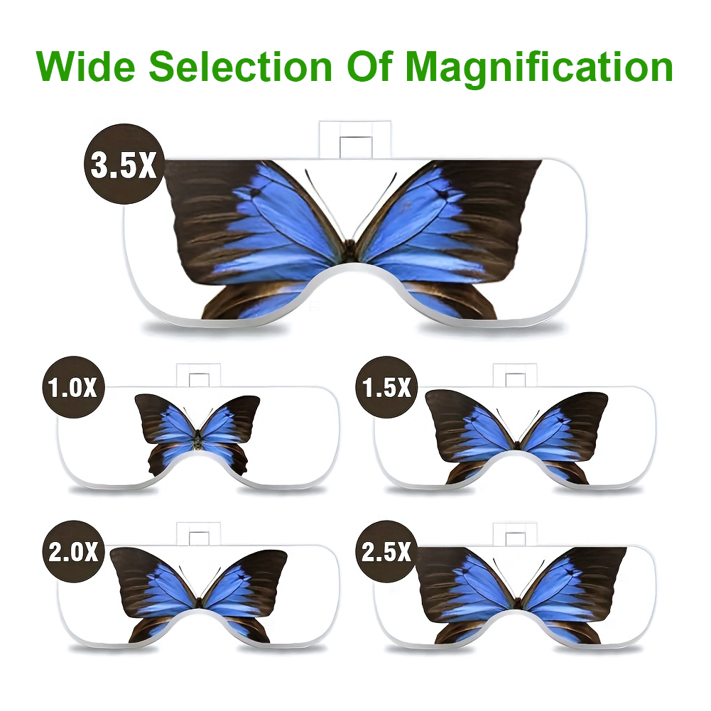 Likron Watches LED Headband Magnifier with 5 Interchangeable Lenses 10X to 35X Lighted Head Mount Magnifying Glass for Clo...