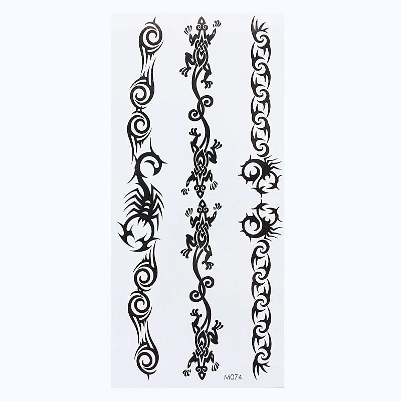 Temporary English Word Tattoo Stickers Black Letters Body Art Tattoos Sticker Waterproof For Temporary Tattoos