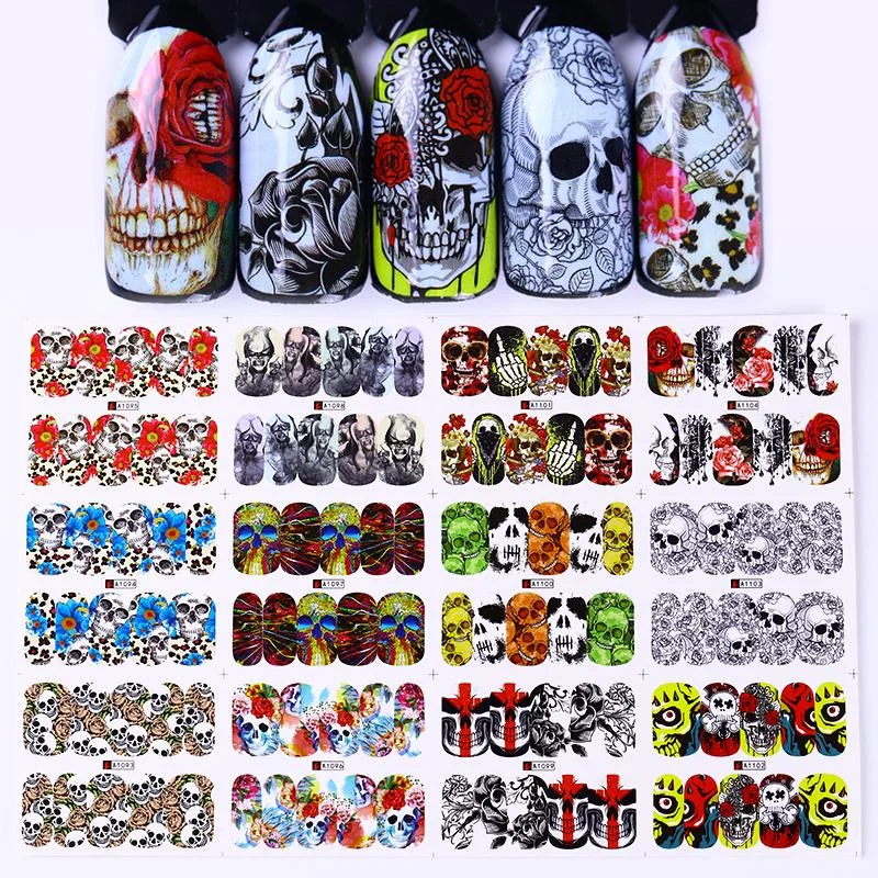 12Pcs Summer Fruit Water Decals Fruit/Kiwi/Banana/Lemon/ Strawberry Designs DIY Nail Stickers Wraps Slider Decoration