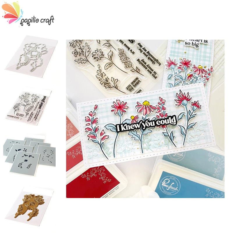 Athvotar 2021 New Arrival Flower Cutting Dies And Stamps And Stencil  Scrapbook Diary Friendly Garden Hot Foil Embossing Template Card