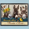 Three Donkeys - 11CT Counted Cross Stitch - 70*60cm - Animal