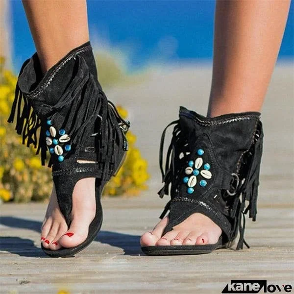 Retro Casual Tassel Roman Beach Women's Shoes