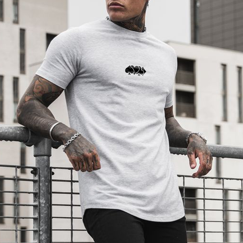 Poker Print Casual T-shirt、、URBENIE