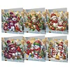 6Pcs Diamond Painting Snowman Greeting Cards Christmas Cards
