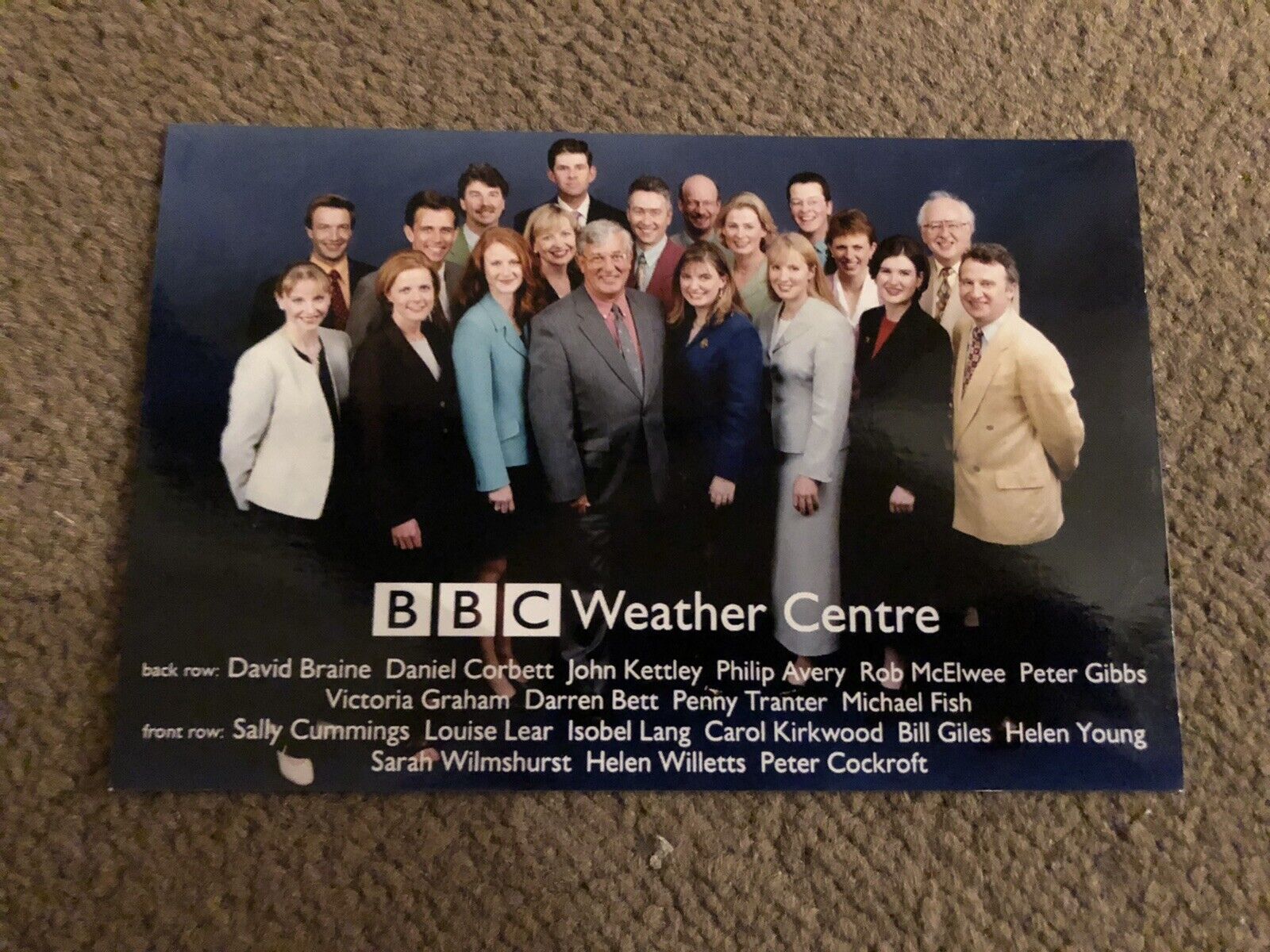 BBC WEATHER PRESENTERS- PRESIGNED GROUP Photo Poster painting