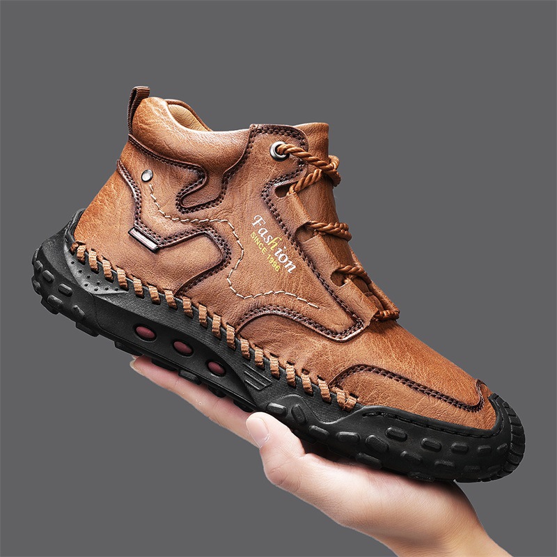 Arkget Shoes | Men's Leather Handmade Outdoor Work Walking Ankle Boots