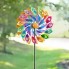 Colorful Feather Spiral Spinner with Faceted Acrylic Beads