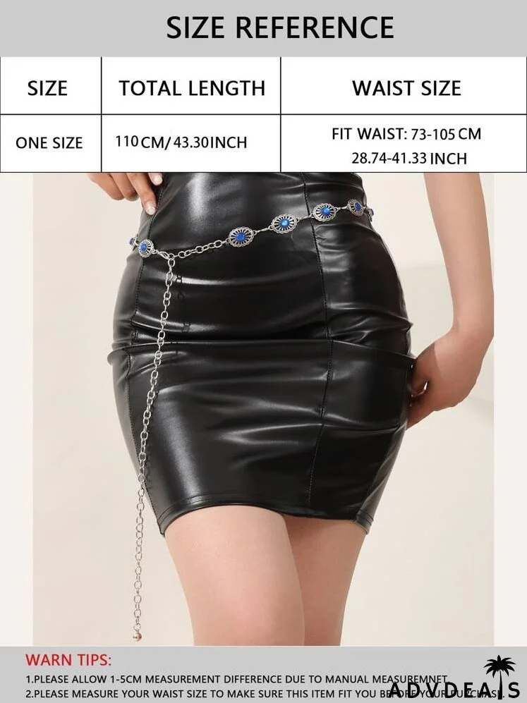 Hollow Out Geometric Decor Chain Belt