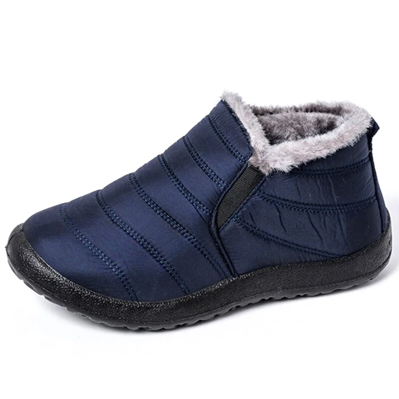 Qengg Men Boots Snow Fashion Men's Sneaker Male Winter Shoes For Men Warm Ankle Boots Waterproof Men Shoe Footwear Men's Work Shoes