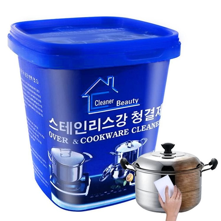 Powerful Stainless Steel Cookware Cleaning Paste Household Kitchen Cleaner Washing Pot Bottom Scale Strong Cream Detergent