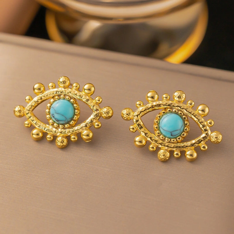 1 Pair Sweet Minimalist Heart Shape Bow Knot Shell Plating Titanium Steel Drop Earrings