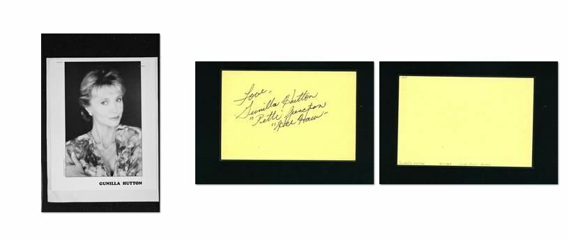 Gunilla Hutton - Signed Autograph and Headshot Photo Poster painting set - Petticoat Jctn