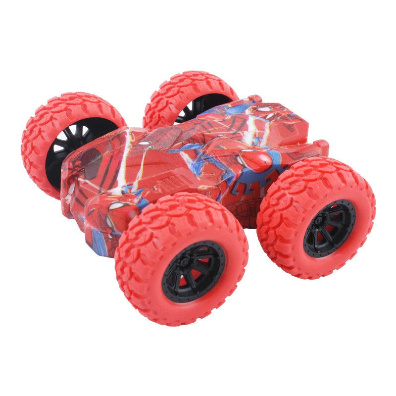 Children’s Four-wheel Drive Inertia Car Double-sided Off-road Vehicle Fall-resistant Stunt Racing Model Boy Gift Toy Stall