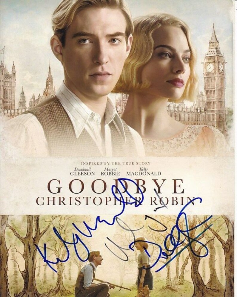 Margot robbie kelly macdonald domhnall gleeson signed cast 8x10 Photo Poster painting