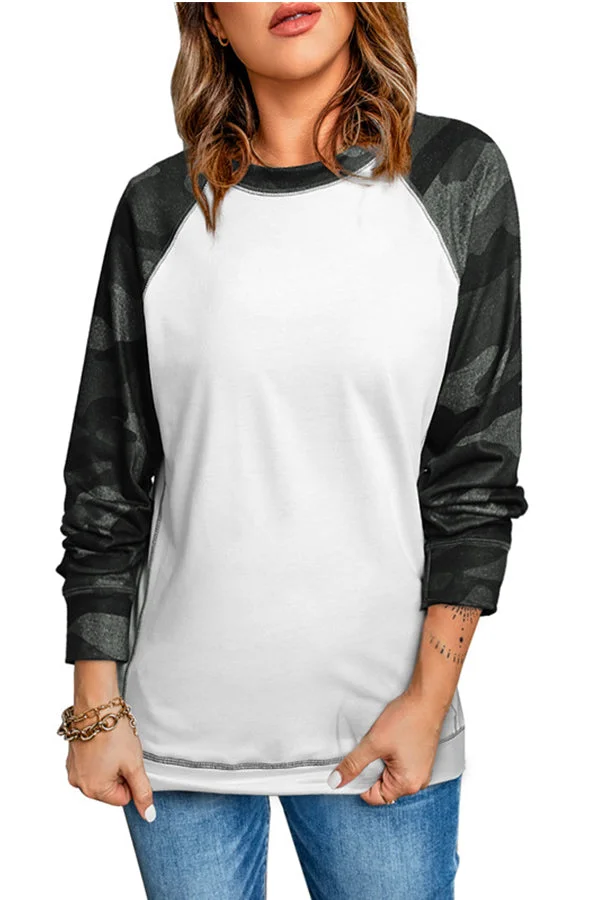 Elegant Print Frenulum Solid Color V Neck Tops