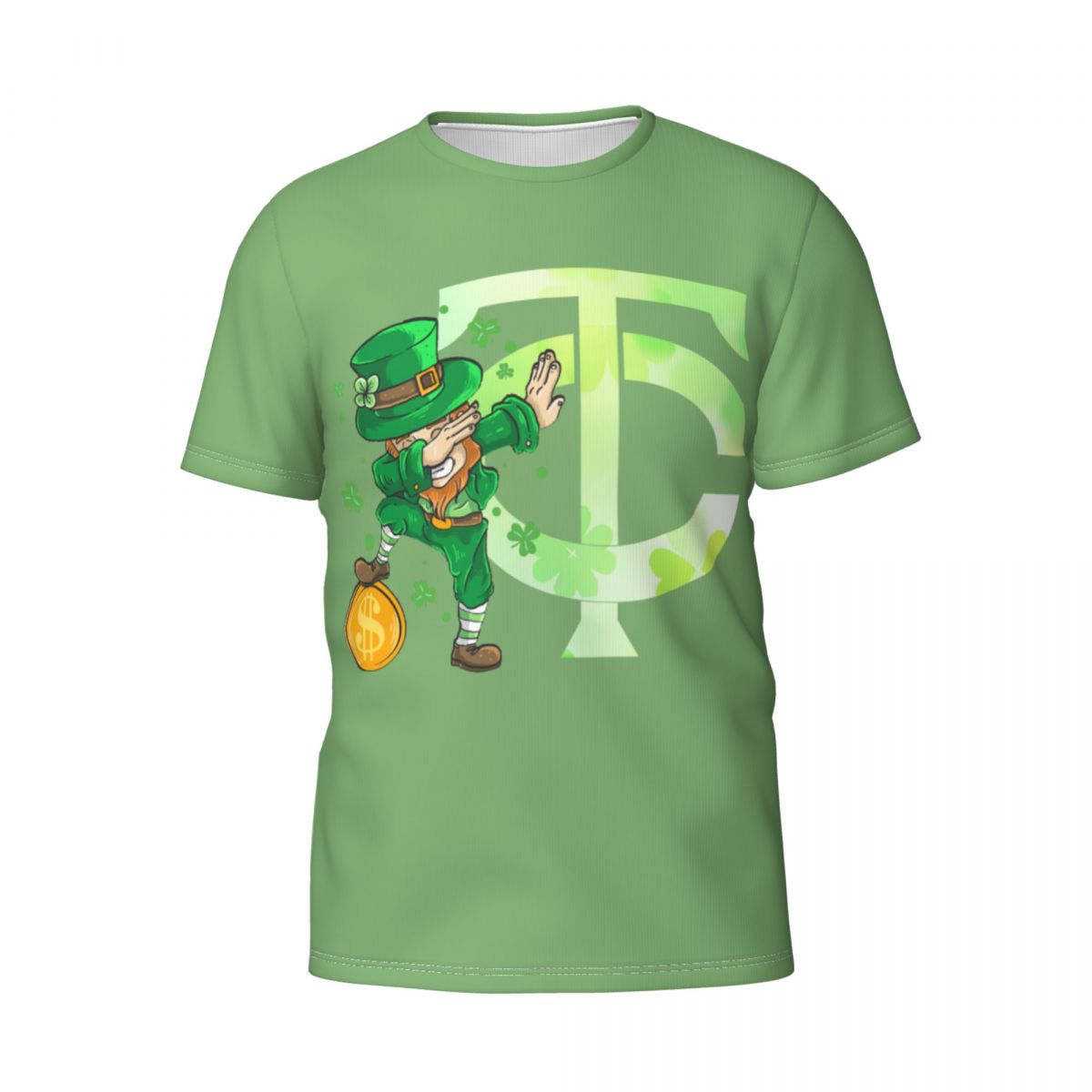 Minnesota Twins St Patrick's Day Dabbing Leprechaun Short-Sleeve Men's T-Shirt
