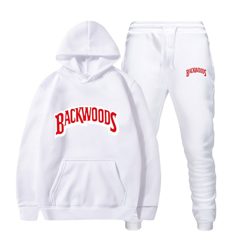 Streetwear Backwoods Hoodie set Tracksuit Men Thermal Sportswear Sets ...