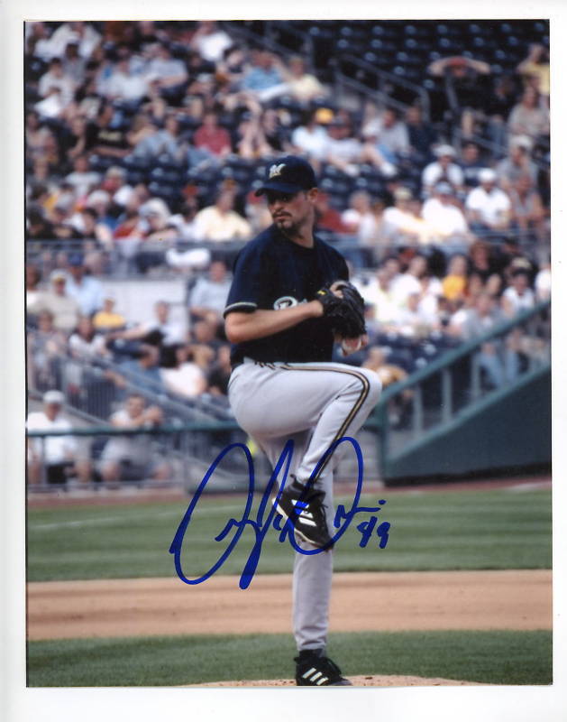 Doug Davis Signed Autographed 8 x 10 Photo Poster painting Milwaukee Brewers