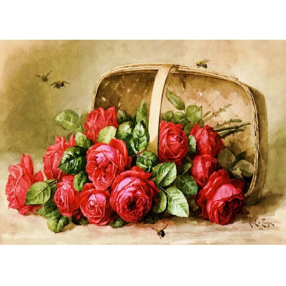 Red Rose - Full Round - Diamond Painting