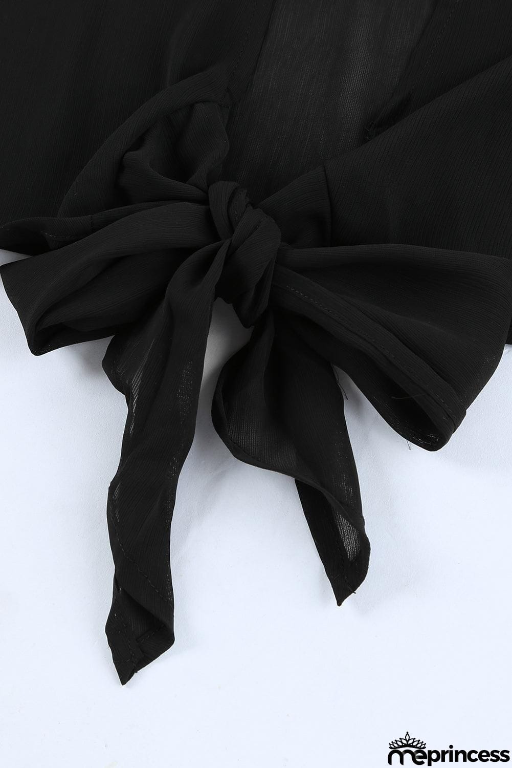 Plus Size Tie Front Crop Top