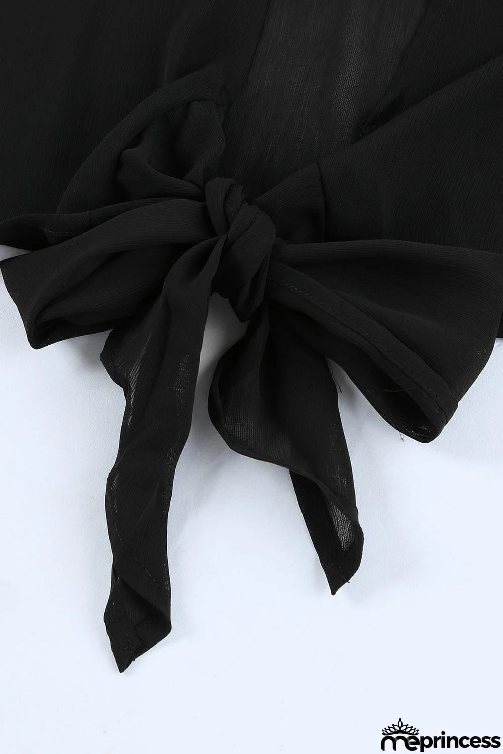 Plus Size Tie Front Crop Top