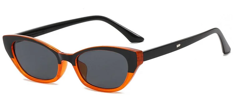 Contrasting Slim Cat Eye Sunglasses Women 2024 Sexy Vintage Small Frame Sun Glasses For Female Luxury Brand Korea Shades