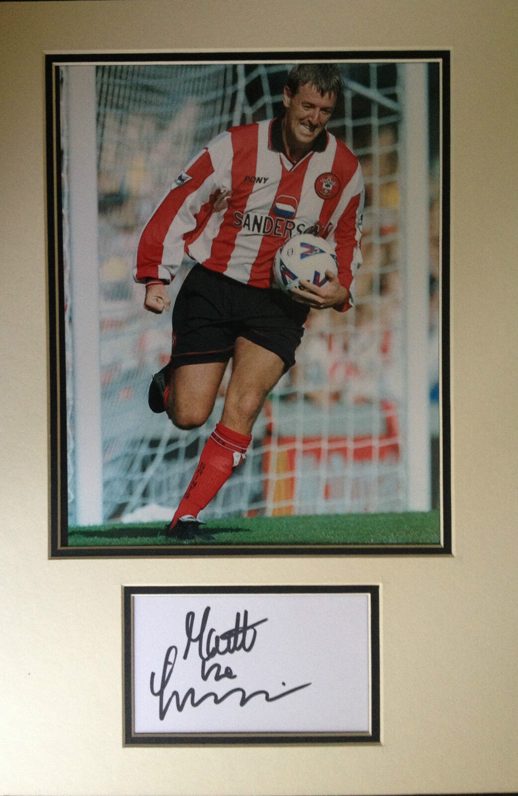 MATT LE TISSIER - SOUTHAMPTON FOOTBALL LEGEND - SIGNED COLOUR Photo Poster painting DISPLAY