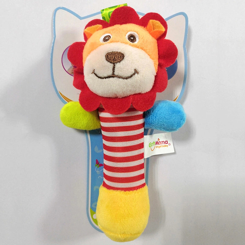 Newborn Baby Hand Stick Cartoon Animal Hand Stick With Rattle BB Stick