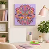 DIY Pre-Framed Mandala Butterfly Button Art Canvas Kit