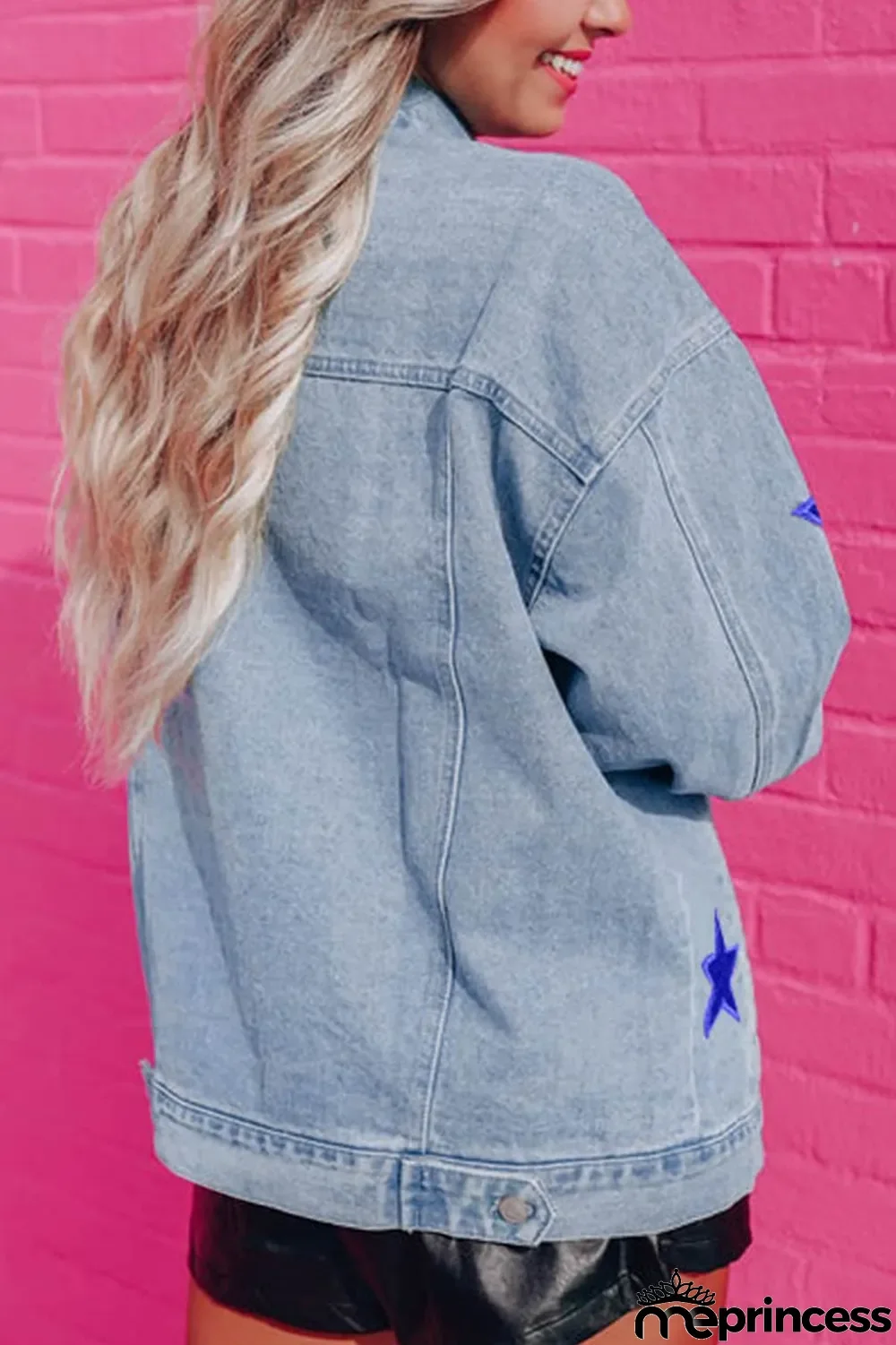 Bluing Sequin Star Flap Pocket Denim Jacket