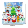 1Pcs Diamond Painting Christmas Theme Greeting Card Set with Envelopes