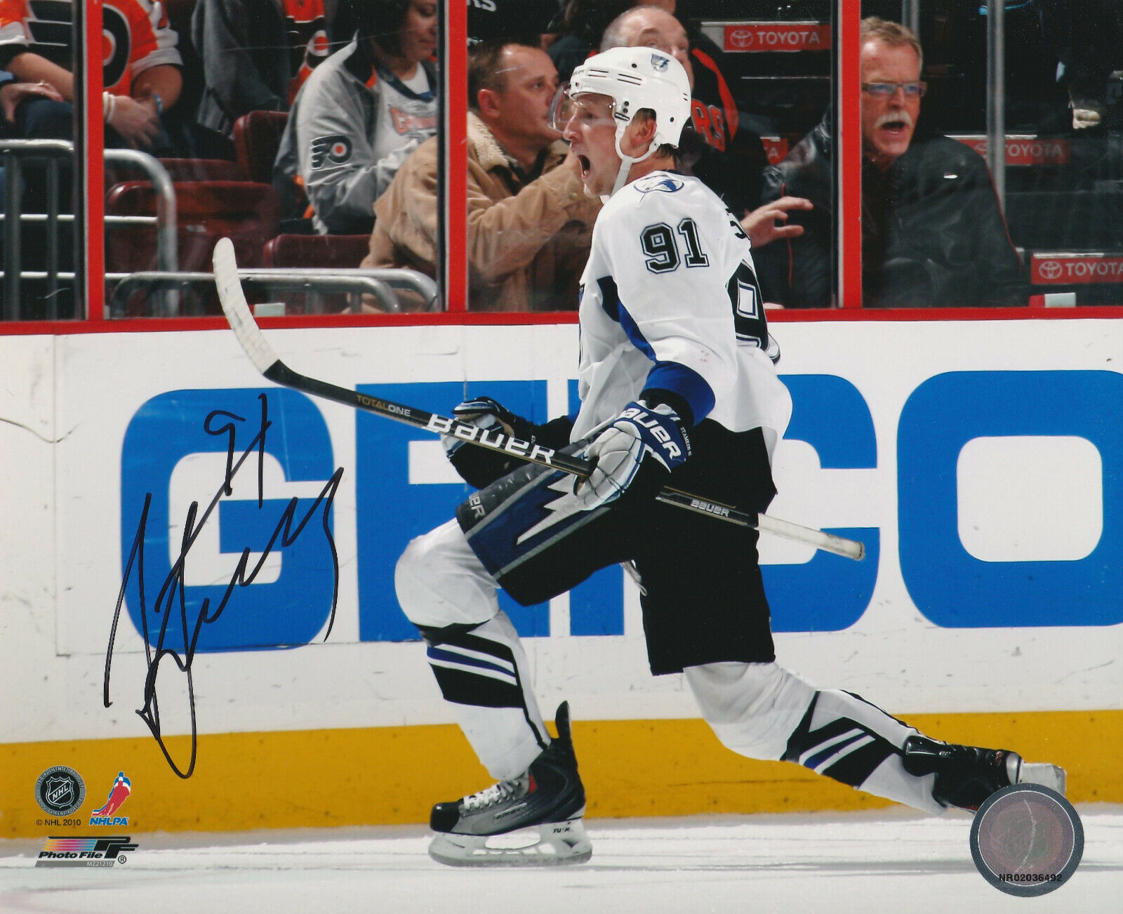 STEVEN STAMKOS SIGNED TAMPA BAY LIGHTNING 8x10 Photo Poster painting #3 Autograph