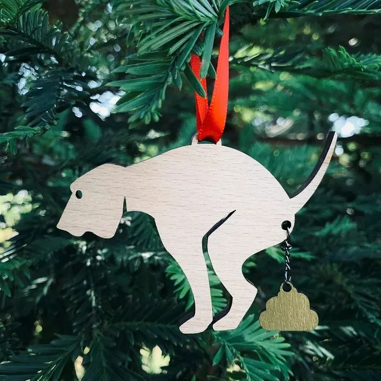 🎄Pooping Pooches Merry Christmas Ornament