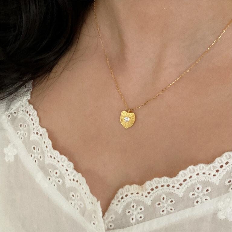 925 Sterling Silver Korean Tulip Geometric Silver Electroplating Necklaces