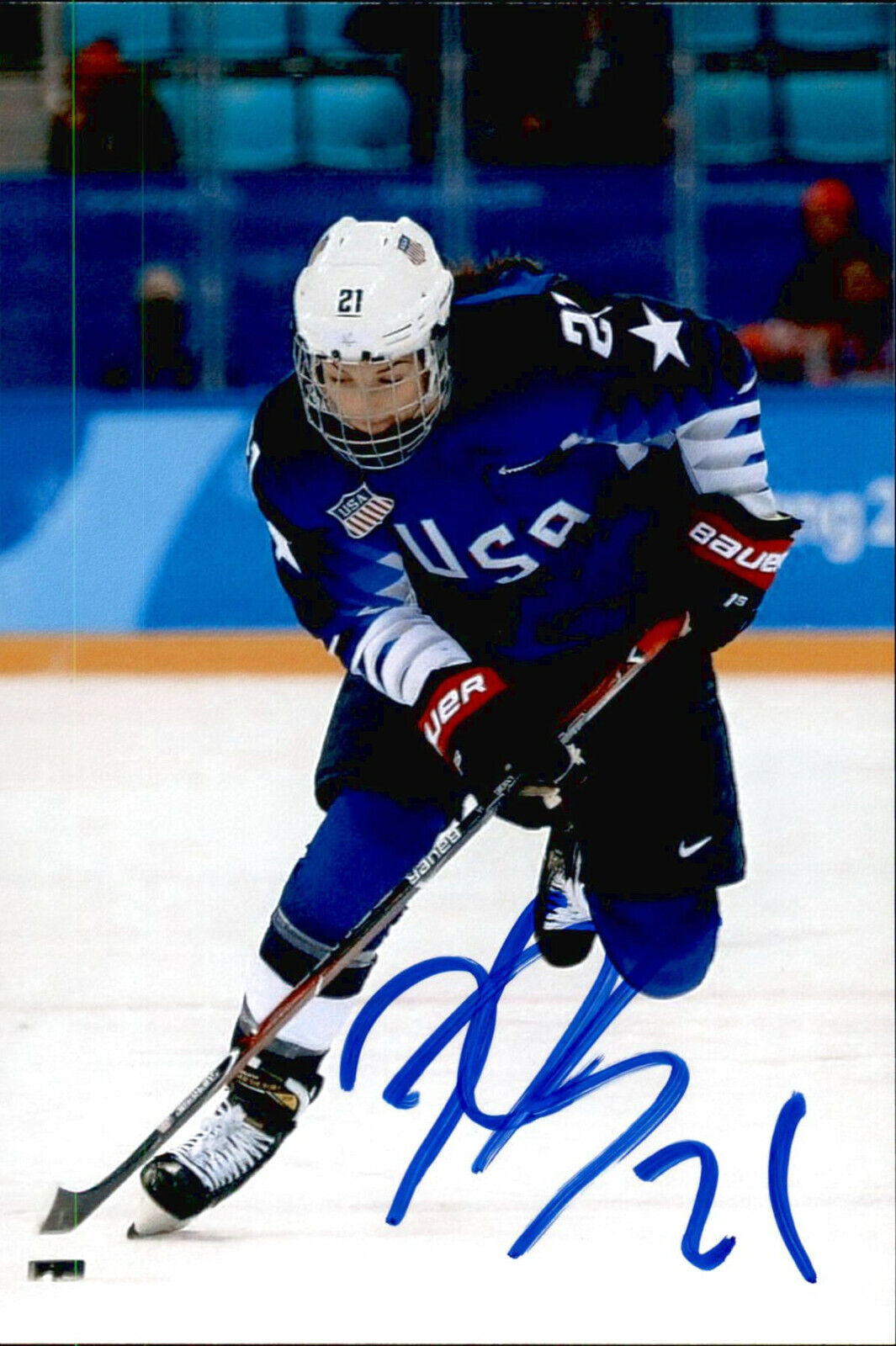 Hilary Knight SIGNED 4x6 Photo Poster painting TEAM USA WOMENS HOCKEY / OLYMPIC GOLD MEDAL #2