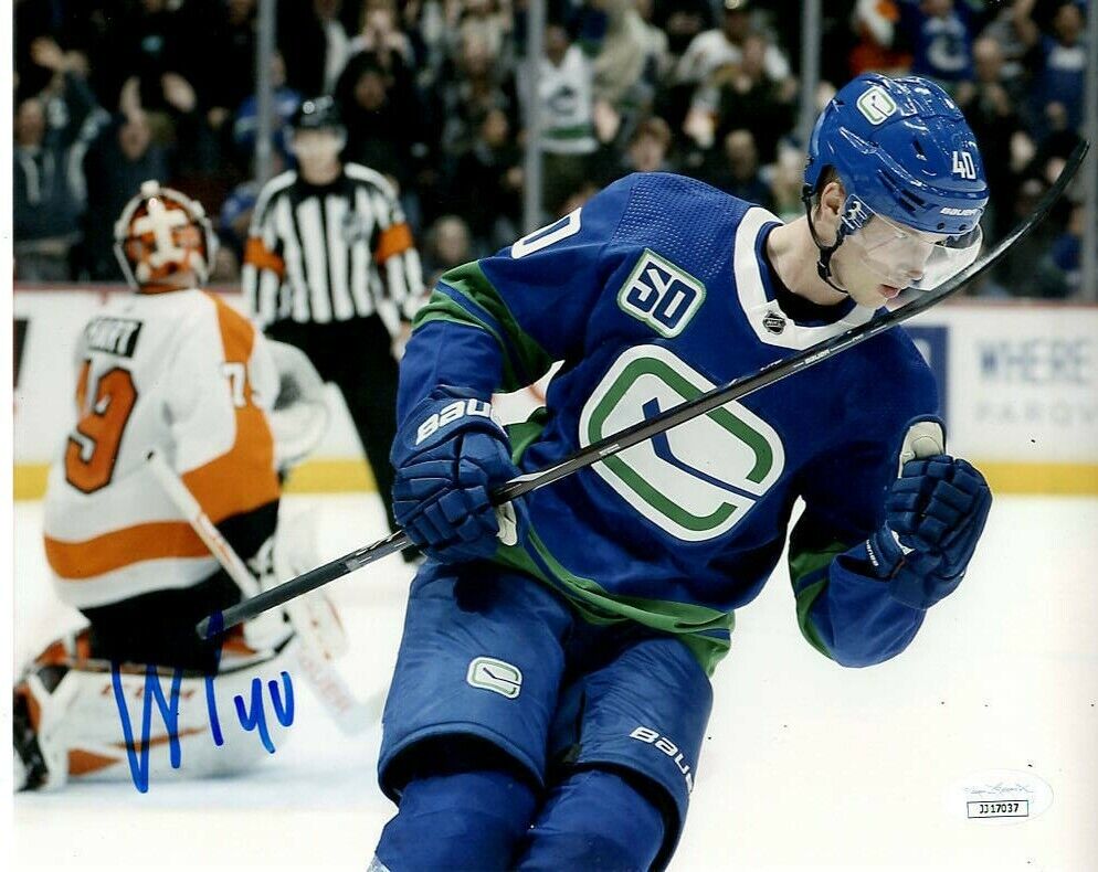 Vancouver Canucks Elias Pettersson Signed Autographed 8x10 NHL Photo Poster painting JSA COA #17