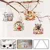 4Pcs Diamond Painting Acrylic Animals Pendant Single Side Drill Home Garden Decor