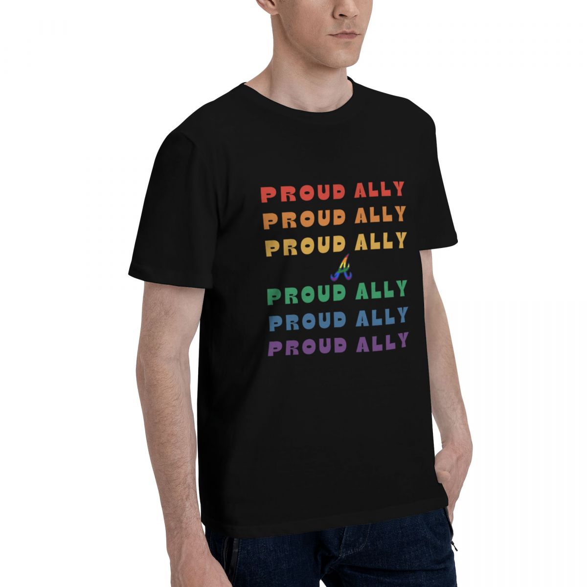 Atlanta Braves Proud Ally Cotton Men's T-Shirt