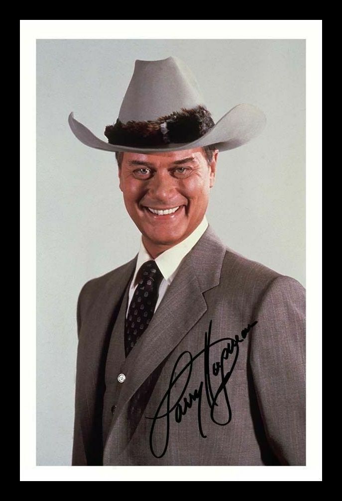 Larry Hagman - Dallas Autograph Signed & Framed Photo Poster painting