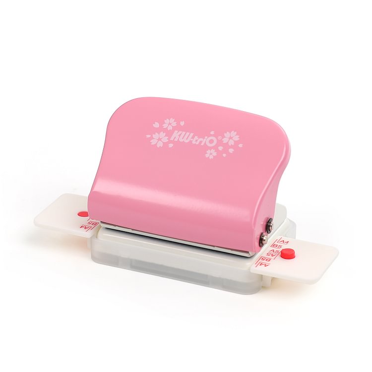 JOURNALSAY Multifunctional A4/A5/B5 Djustable Handheld 6-Hole Loose-Leaf Paper Puncher