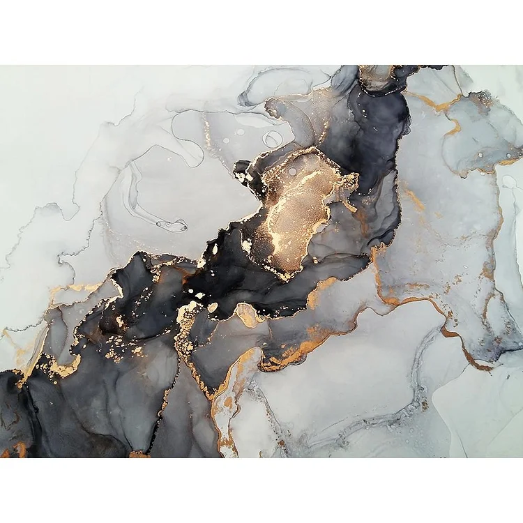Gold Leaf Marble Myth - Full Round Drill Diamond Painting - 40x30cm(Canvas)