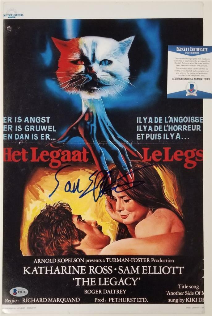 Sam Elliott signed The Legacy 11x17 Photo Poster painting Actor Autograph ~ Beckett BAS COA