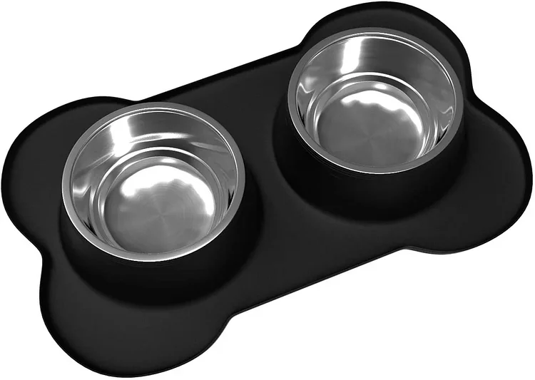 Double Dog Water Food Bowls