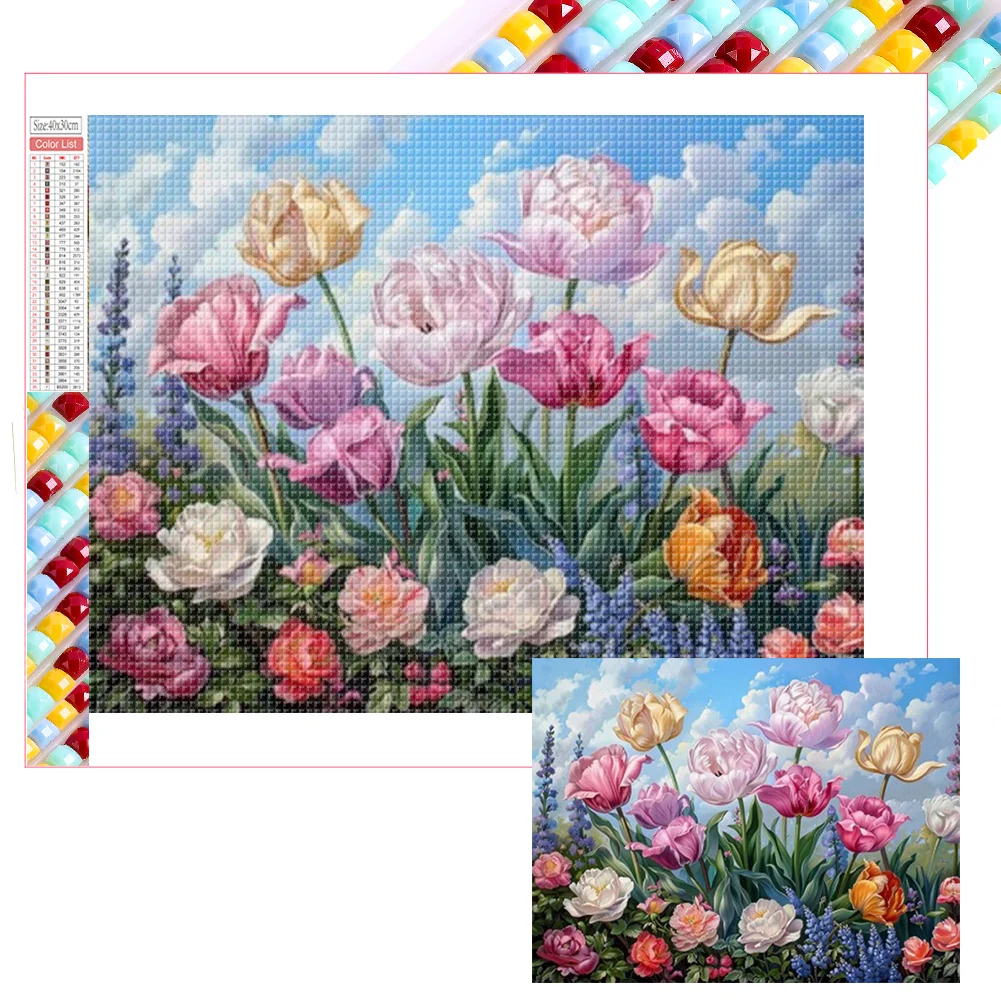 Full Square Diamond Painting - Tulip(Canvas|45*35cm)