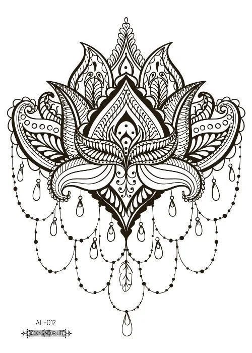 WaterproofTemporary tattoo stickers Original big picture Sexy flower arm chest Sexy tatoo sticker Body Art tatuajes temporales