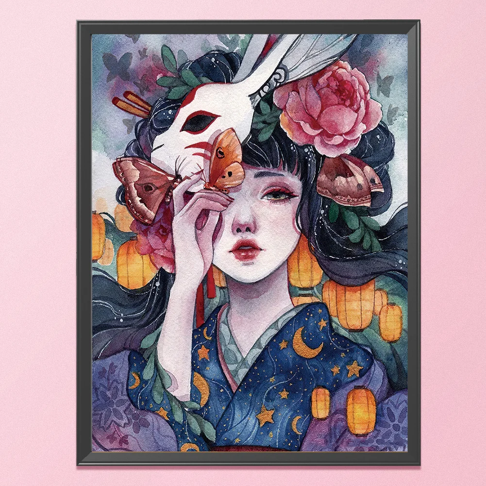 11ct Stamped Cross Stitch - Illustration Girl(50*41cm)