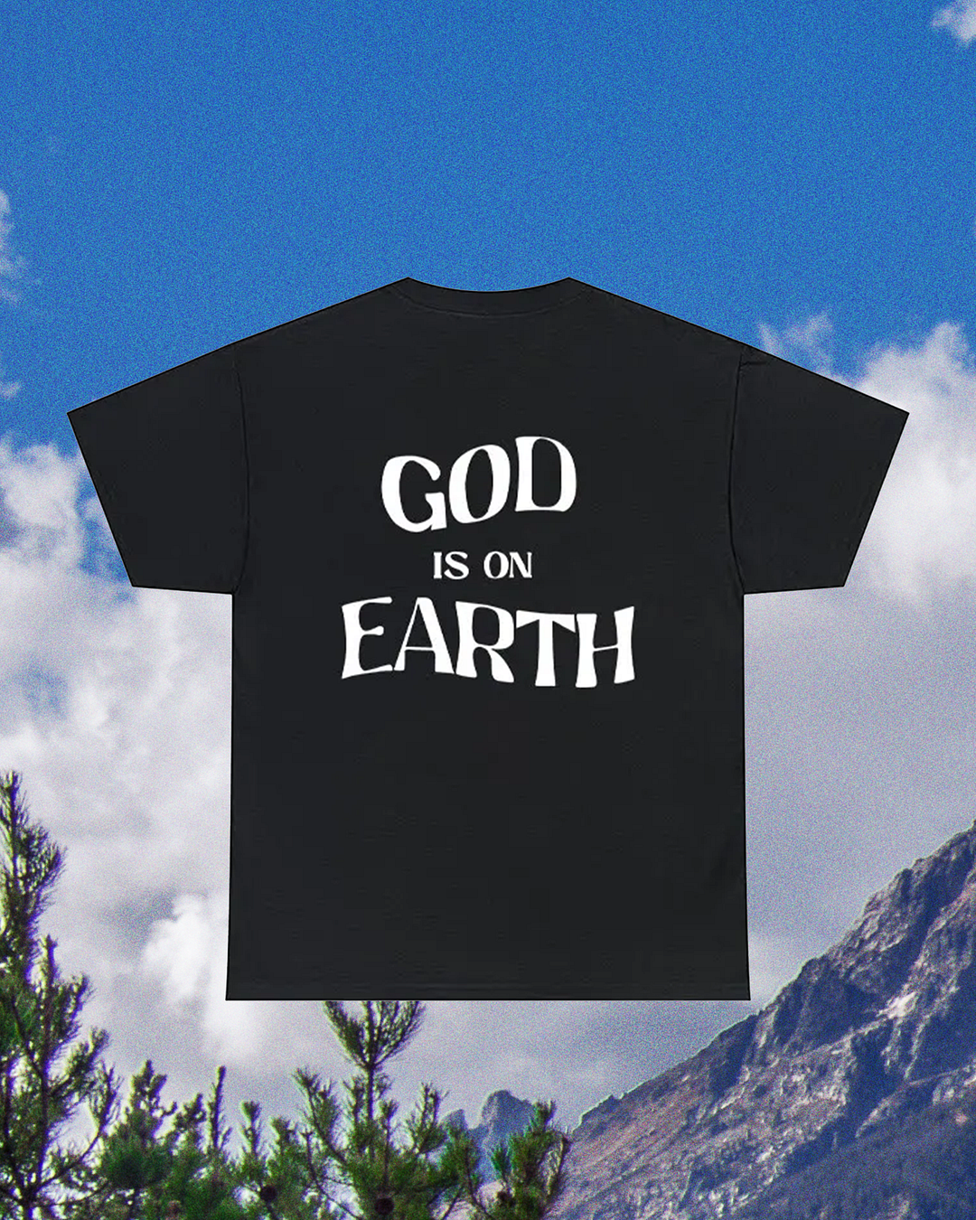 Outletsltd God Is On Earth Print T-shirt