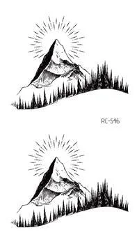 Small Sexy Lips Leaf Black Cartoon Temporary Tattoo Cute Star Tattoo Sticker Love Women Body Finger Art Waterproof Tatoo